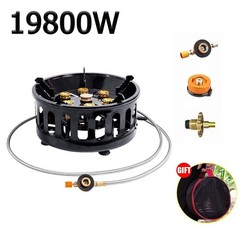 19800W 7-Core Camping Stove – Portable Gas Burner with Windproof Ignition.