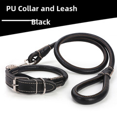 1.2m PU Leather Dog Leash with Strong Electroplated Hook for Large Dogs