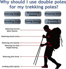 Carbon Fiber Hiking Poles 2pcs, Collapsible Nordic Trekking Poles,Cork Handle…