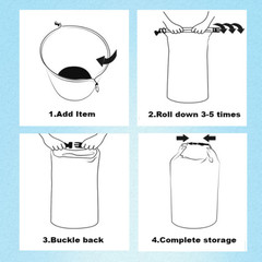 5L 10L 20L Waterproof Dry Bag Roll Top Closure Lightweight for Outdoor Use