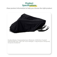 Waterproof Outdoor Snowmobile Cover Double Layer PVC Coating Dustproof