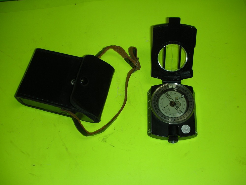 Wilkie Linseatic/Prismatic Compass With Leather Case Steigung Made In Germany