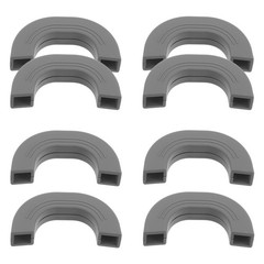 8Pcs Silicone Cookware Handle Covers Heat Resistant Non Slip Grey Sleeves