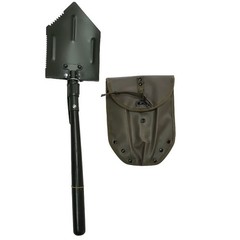 Folding Spade with Hoe Carbon Steel Wooden Handle inc Case Outdoor
