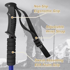 Trekking Poles Nordic Walking Hiking Sticks Anti-shock Adjustable Alpenstock