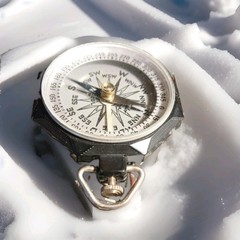 VINTAGE TAYLOR LEEDAWL BLACK COMPASS No. 2920 WITH BOX AND INSTRUCTIONS 1950