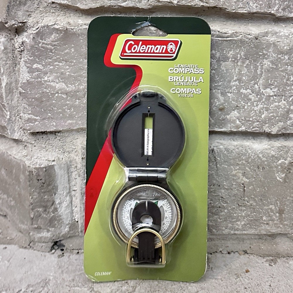 New Coleman Liquid Filled Map Compass Rugged Case 814D640T