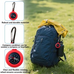 6 Pack Kids Compass, Waterproof Mini Compass with Snap Hook, Heavy Duty…
