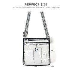 Clear Bag for Stadium Events 12x12x6, Clear Purses Stadium Black Guitar Strap