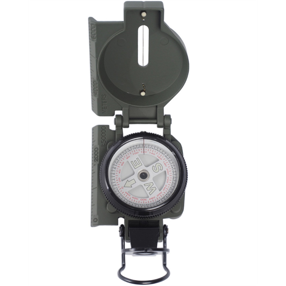 Mil-Tec Ranger Metal Compass Hiking Camping Outdoor Navigation Tool OD Green