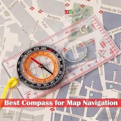 Navigation Compass & Whistle Kit – Essential Gear for Orienteering, Camping, B