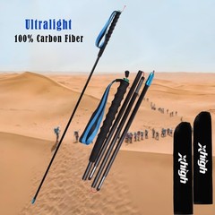 Ultralight Carbon Fiber Trekking Poles 2-Pack – Foldable, Fixed Length, Quick Lo