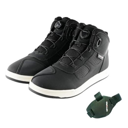 Men’s Motorcycle Boots Rider Racing Hiking Trekking Outdoor 12 Hw009 All Black
