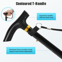Folding Walking Stick Mountain Cane Walking Stick Cane Canes Holiday Height Adjustment…