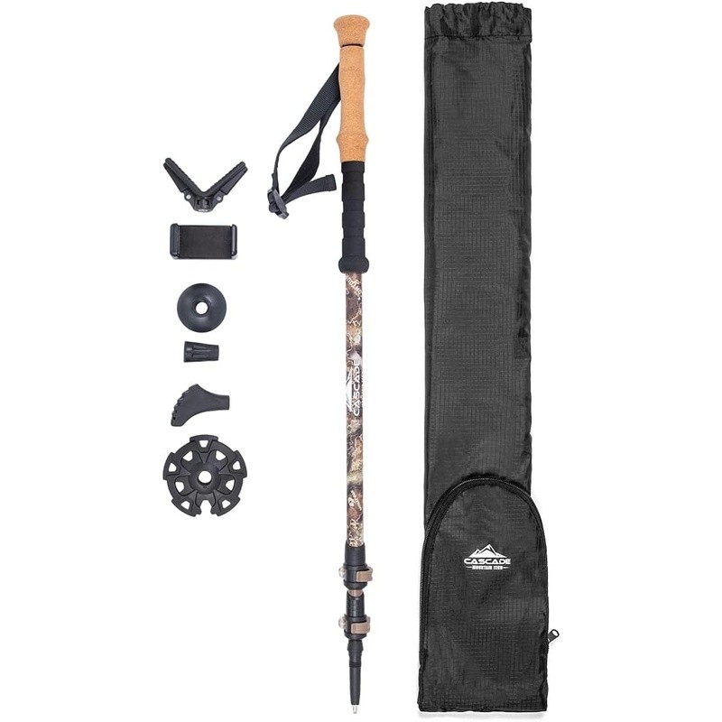 Lightweight Carbon Fiber Trekking Poles Quick Lock Adjustable Hiking Accessories
