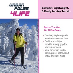 Urban Poling – Urban Poles 4Life – Lightweight, Aluminum Nordic Walking Sticks