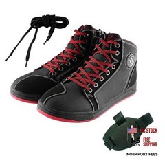 Men’s Motorcycle Boots Rider Racing Hiking Trekking Outdoor 11 Hw001 Black Red