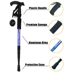 Trekking Poles Walking Sticks Travel Hiking Adjustable Collapsible Outdoor Poles
