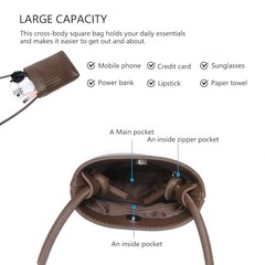 Stylish Crossbody Bag for Everyday Essentials Perfect Size for Any Dark Tan/Pu