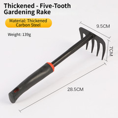 Sturdy Welded Carbon Steel Gardening Tool Set Shovel Rake Dual Purpose Hoe