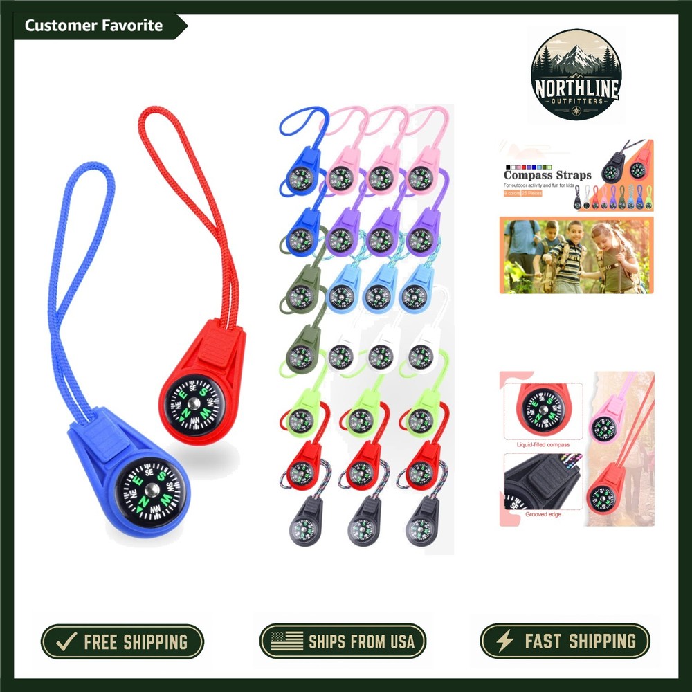 Colorful 25 Mini Compasses – Perfect for Kids’ Parties & Outdoor Learning