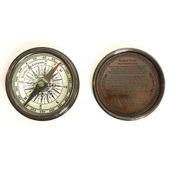Brass Poem Compass With Leather Case Engrave Quote Gift Special Someone Xmas