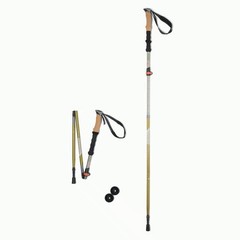 Ozark Trail Aluminum Folding Quick Lock Trekking Poles with Cork Grip, 2 Count