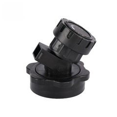 Water Bucket Seal Cover with Faucet for PE PP Containers 5x5x7cm 2pcs Black