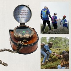 Brass Compass with “Go Confidently in the Direction of Your Dreams” Quote by