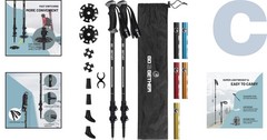 Lightweight Aluminum Trekking Poles – Adjustable Locks & Comfort Grip for Hiking