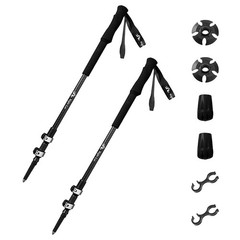Durable Collapsible Trekking Poles: Aluminum Alloy with Quick-Lock Design