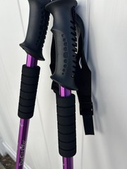 TheFitLife Adjustable hiking Poles Pair Purple Hiking Walking Poles w/ Carry Bag