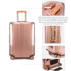 Clear Suitcase Cover PVC Protector with Zip, Waterproof 22inch Full enclosure
