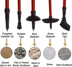 Aihoye Hiking Trekking Poles, 2 Pack Collapsible,Lightweight, anti Shock, Hiking