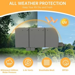 RV Covers for Travel Trailers, 22-24ft Heavy Duty Camper Cover, 7 Layers Extr…