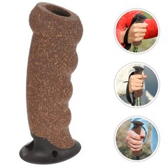 2Pcs Sturdy Cork Cane Handle Grip Replacement for Hiking Poles Yellow