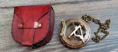 Engraved Sundial Compass Anniversary Gift, Vintage Style Compass, Christmas Gift