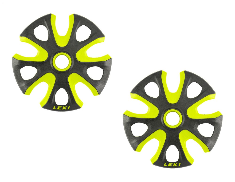 Leki Big Mountain Basket – Touring Plates (Snow Plates) – Ø 95 mm – 1 Pair Yellow