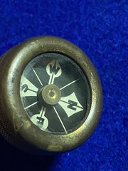 Old Marbles Gladstone Brass Compass Pin On