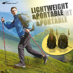 Trekking Poles – Lightweight 7075 Aluminum with Flip Lock & All Terrain Accessor