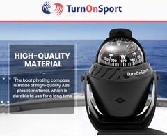 Boat Compass Dash Mount Flush – Boating Compass Dashboard Suction – Navigation M