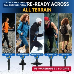 Clostnature Trekking Poles for Hiking – Collapsible Lightweight Hiking Poles, 2