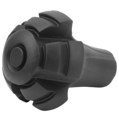 6 PCS Black Hiking Trekking Pole Tip PVC Walking Stick End Cap Protector