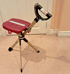 Step2Gold Ta-Da Chair Series 2 Walking Stick Cane with Foldable Seat-Red-300 LBS