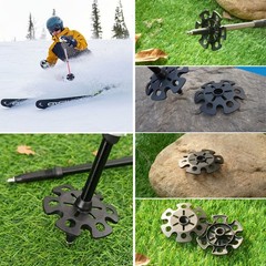 Rubber Trekking Pole Tips 4pcs Walking Hiking Stick Tips Snowflake Powder San…