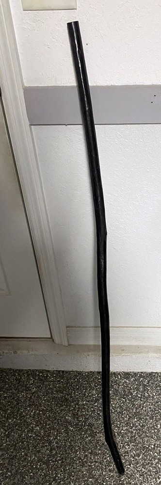 48 in Rustic Wood Walking Stick, Black, for Men & Women