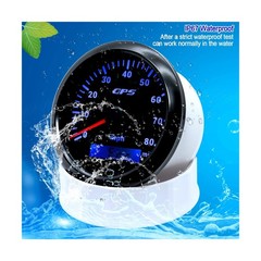 ARTILAURA GPS Speedometer 85mm 3-3/8″ Digital Odometer 80MPH Speed Gauge 7 Co…
