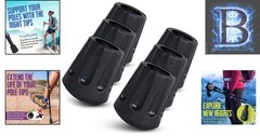 Durable 6-Pack Rubber Hiking Pole Tips with Embedded Metal for Long-lasting Use