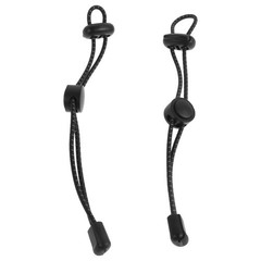 2Pcs Black Elastic Rope Hiking Stick Fixing Strap with Universal Lock Buckle