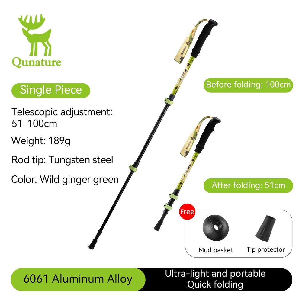 Qunature Kids Hiking Poles Collapsible Walking Stick with Adjustable Flip Locks